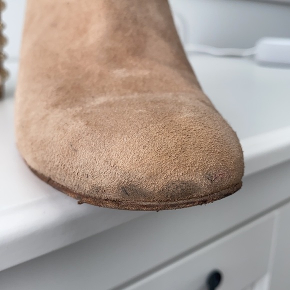 Stuart Weitzman Pearl Bacari Tan Suede Bootie Size 8 - Picture 14 of 14